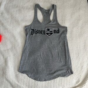 Disneyland LA Kings Grey Racerback Tank Top Size Medium Kings NHL Hockey Fan